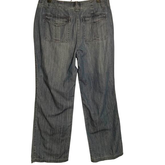 Talbots Jeans Women's Size 8P Summer Denim Chambray Relaxed Straight Cut - Picture 2 of 6